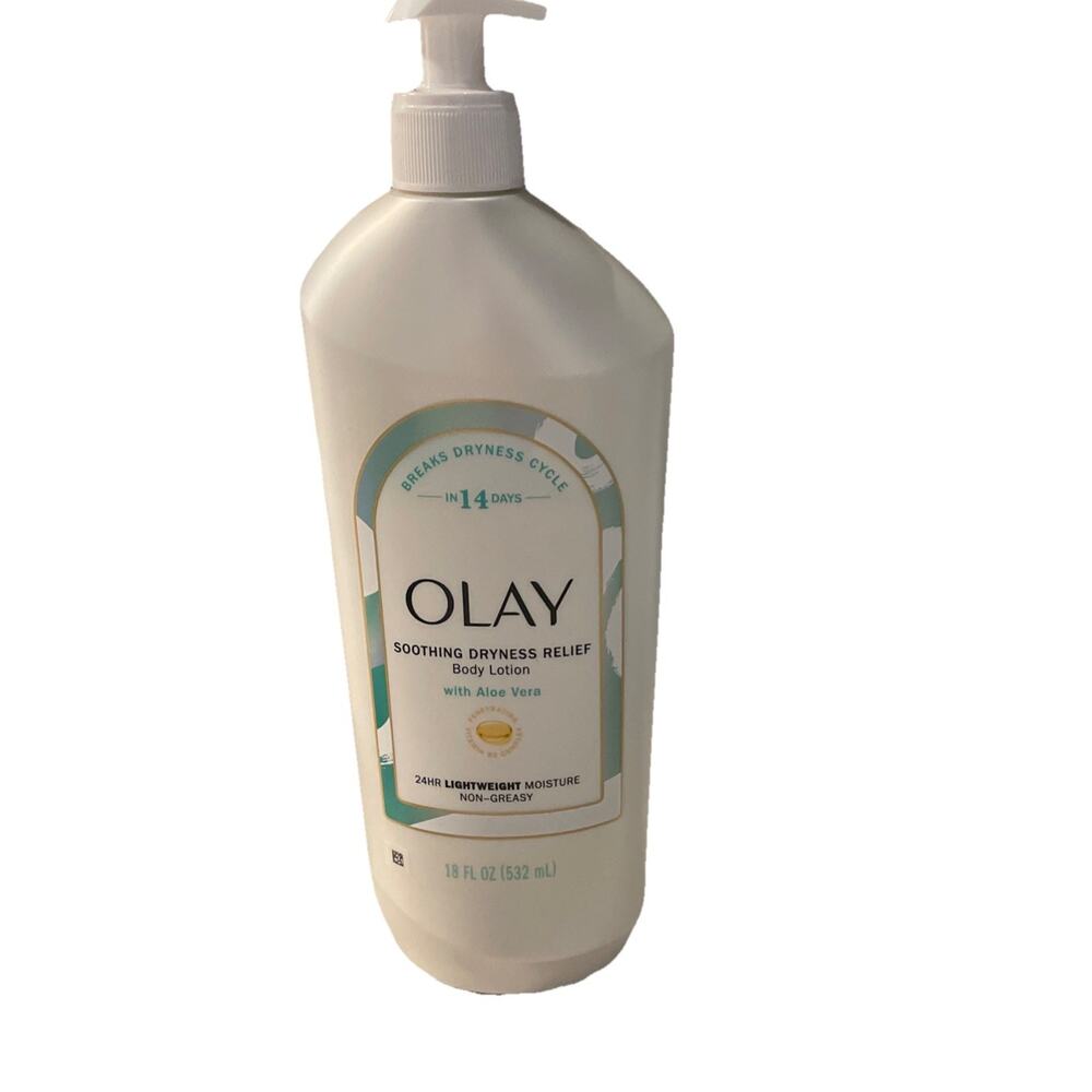 Olay HTF Body Lotion for Women, Soothing Dryness Relief, Aloe Vera 18oz NEW